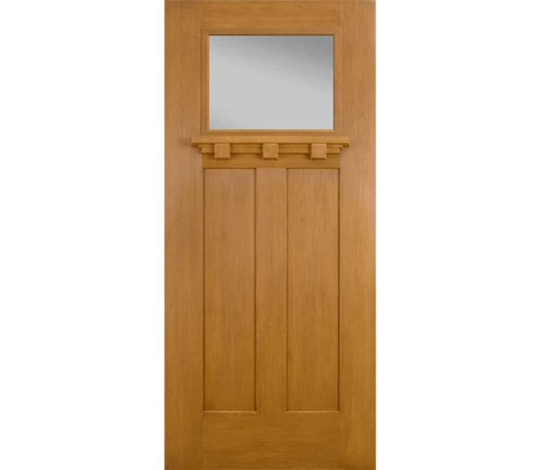 Columbia Craftsman Light Fiberglass Entry Door