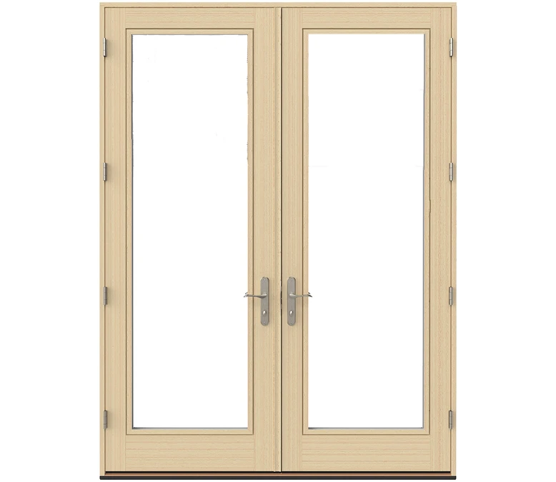 Columbia Pella Lifestyle Series Wood Double Hinged Patio Doors